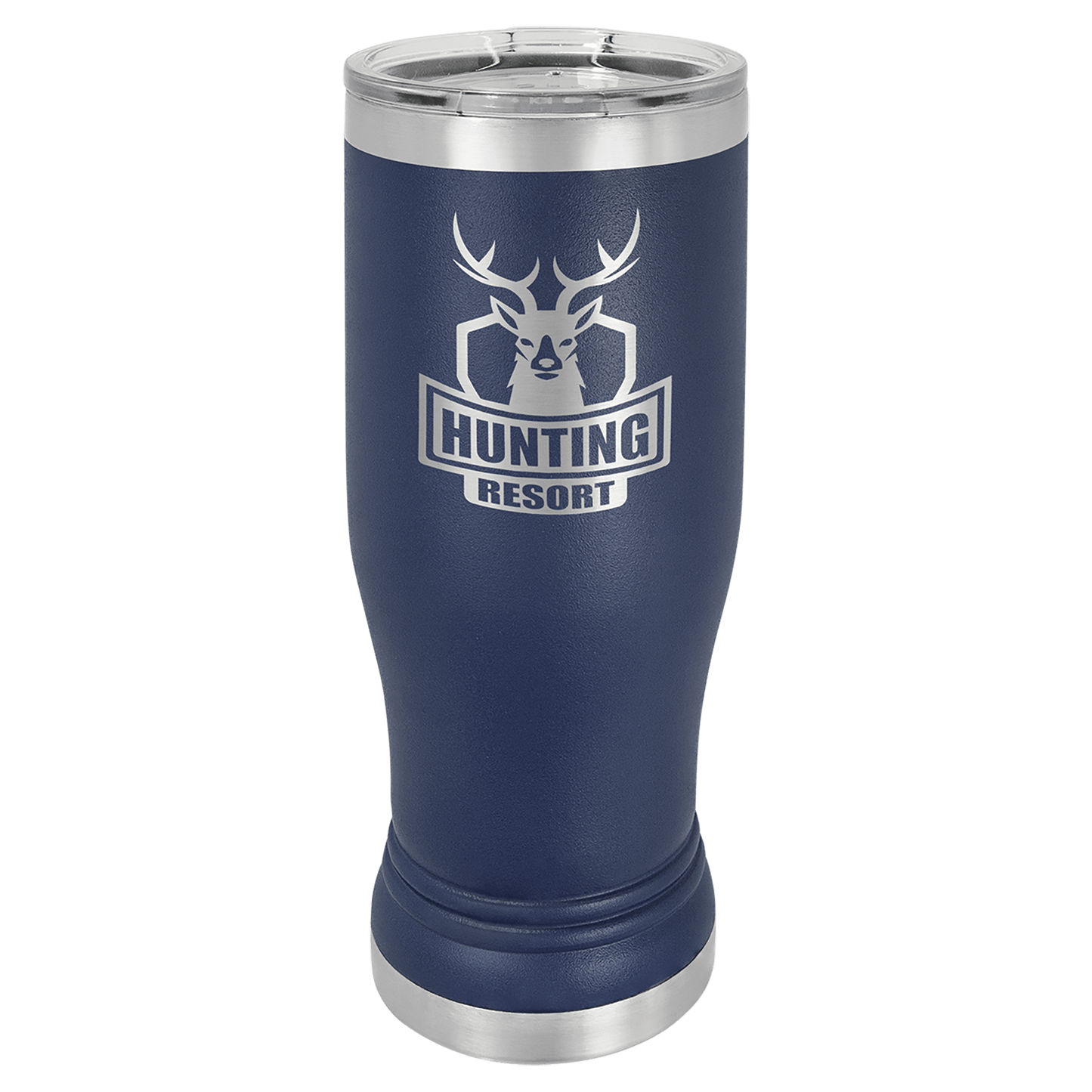 Navy Blue 14 oz. Pilsner with Clear Polar Camel Lid