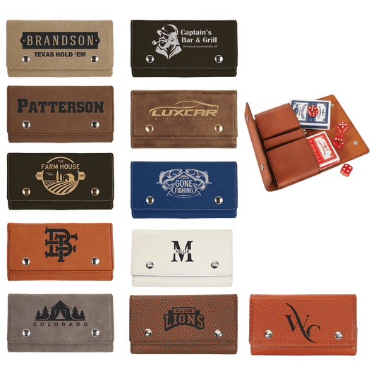 Leatherette Card & Dice Set