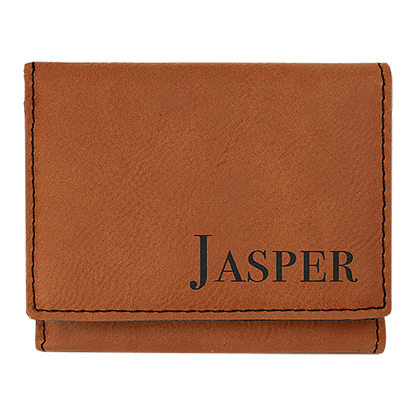 Rawhide 3" x 4" Laserable Leatherette Trifold Wallet