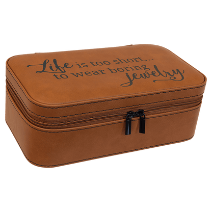 Rawhide 7 1/2" X 4 1/2" Laserable Leatherette Jewelry Box