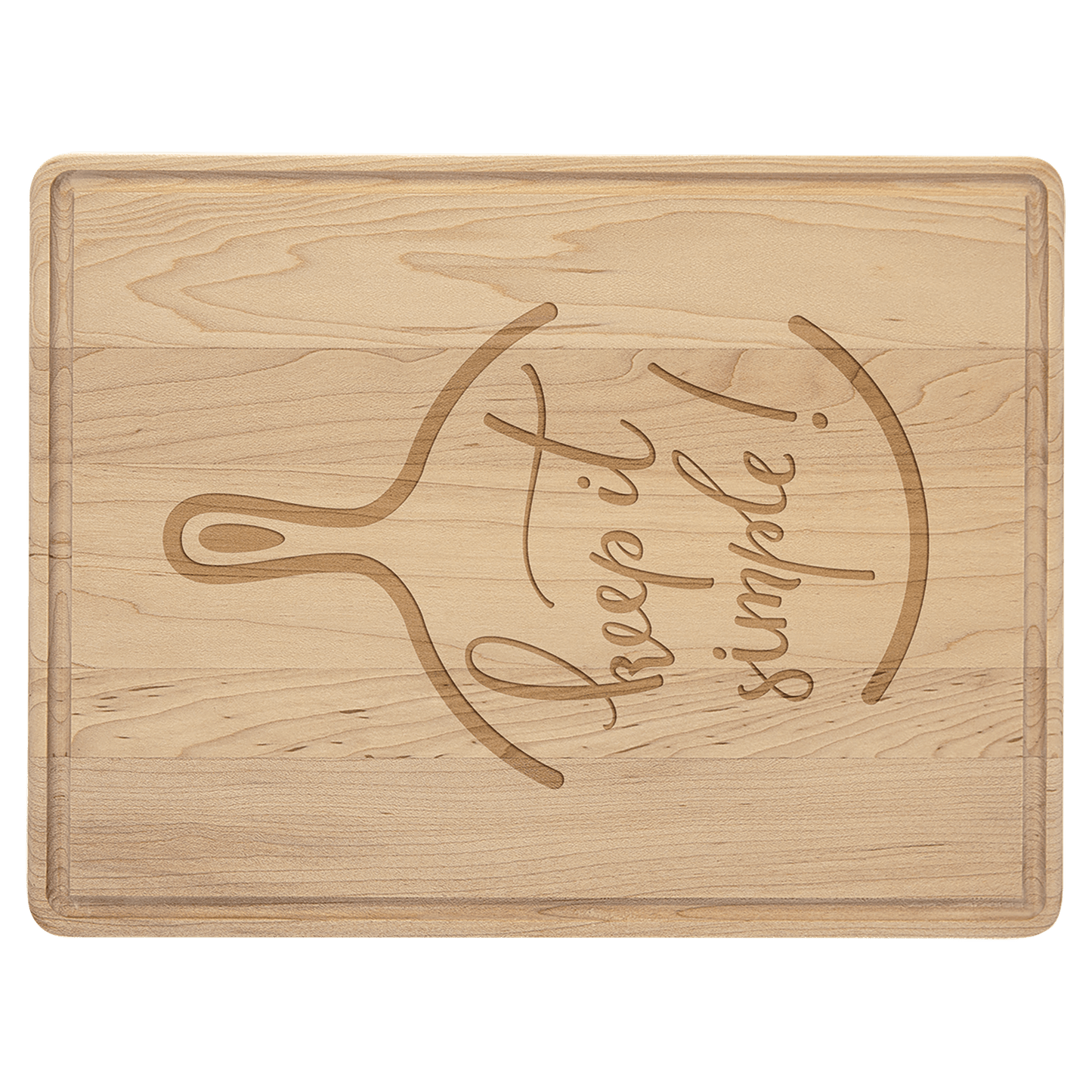 11 1/2" x 8 3/4" Maple Cutting Board with Drip Ring
