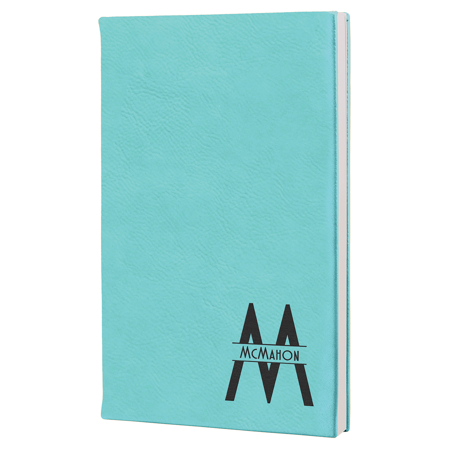 Teal 5 1/4" x 8 1/4" Laserable Leatherette Journal with Lined Notepad