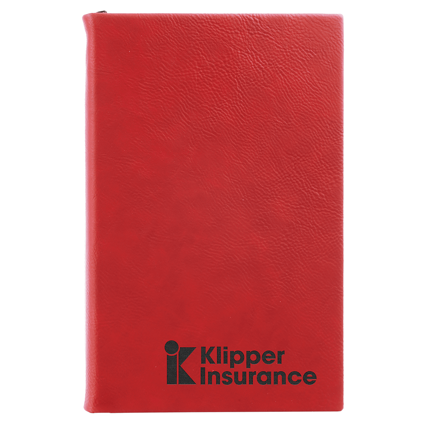 Red 5 1/4" x 8 1/4" Laserable Leatherette Journal with Lined Notepad
