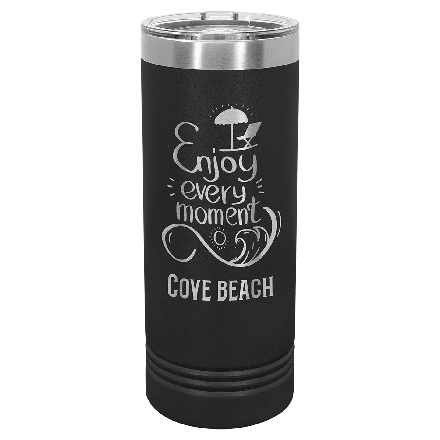 Black Polar Camel 22 oz. Skinny Tumbler with Slider Lid