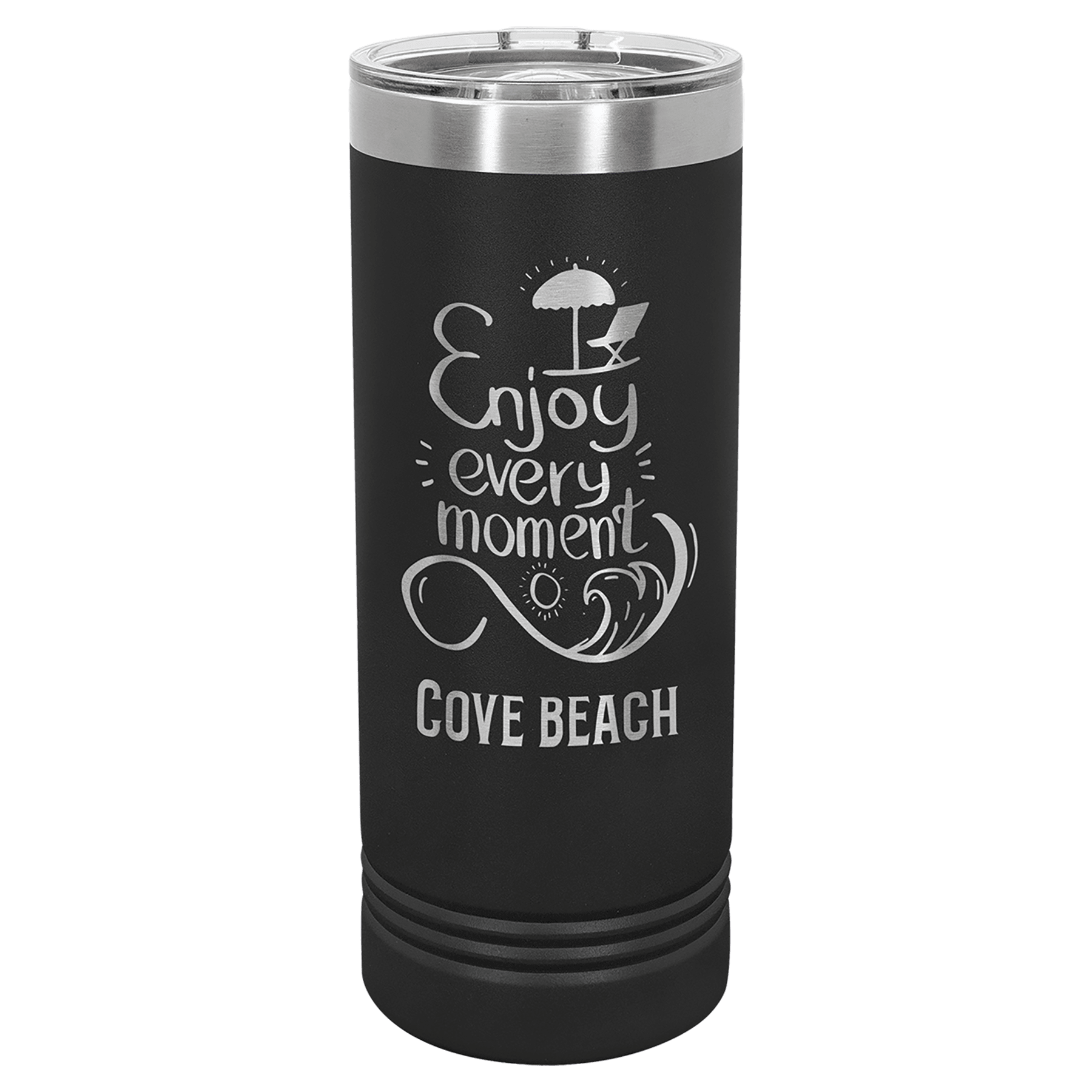 Black Polar Camel 22 oz. Skinny Tumbler with Slider Lid
