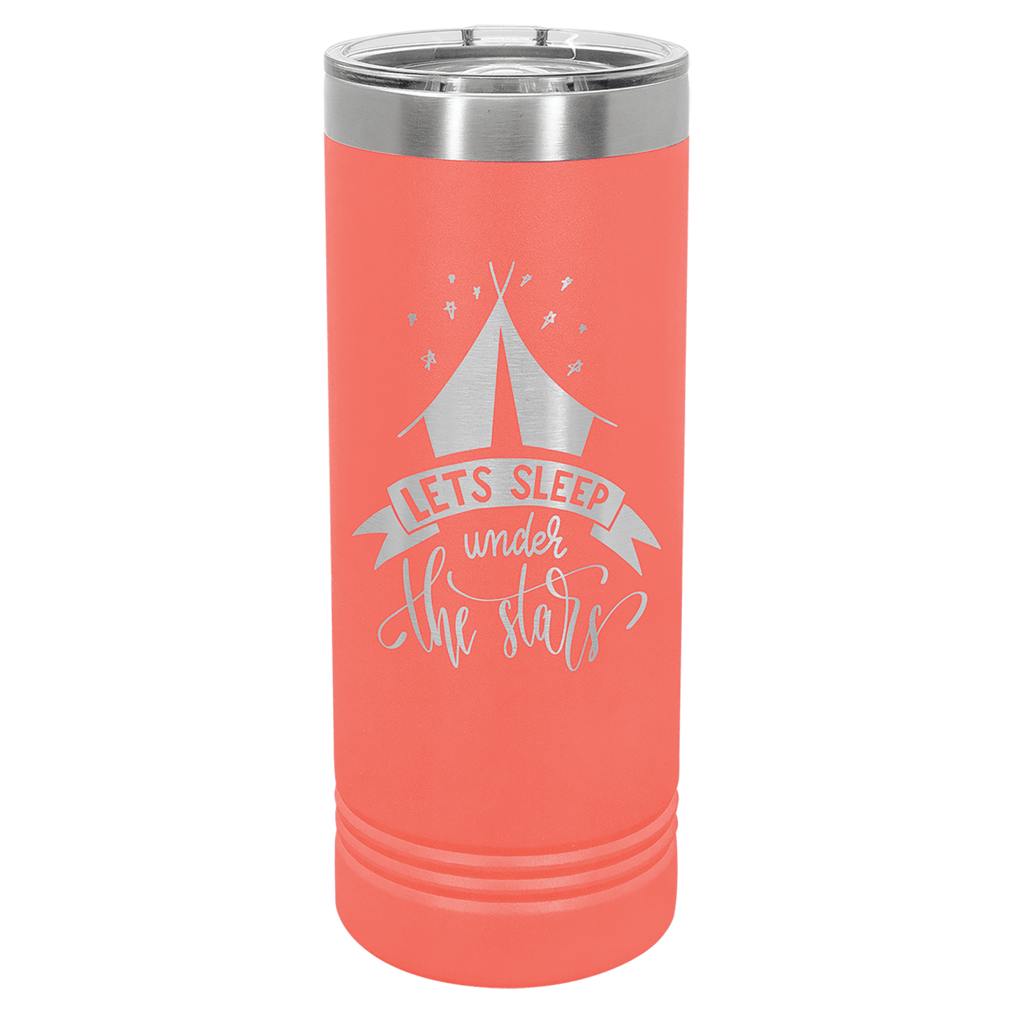 Coral Polar Camel 22 oz. Skinny Tumbler with Slider Lid