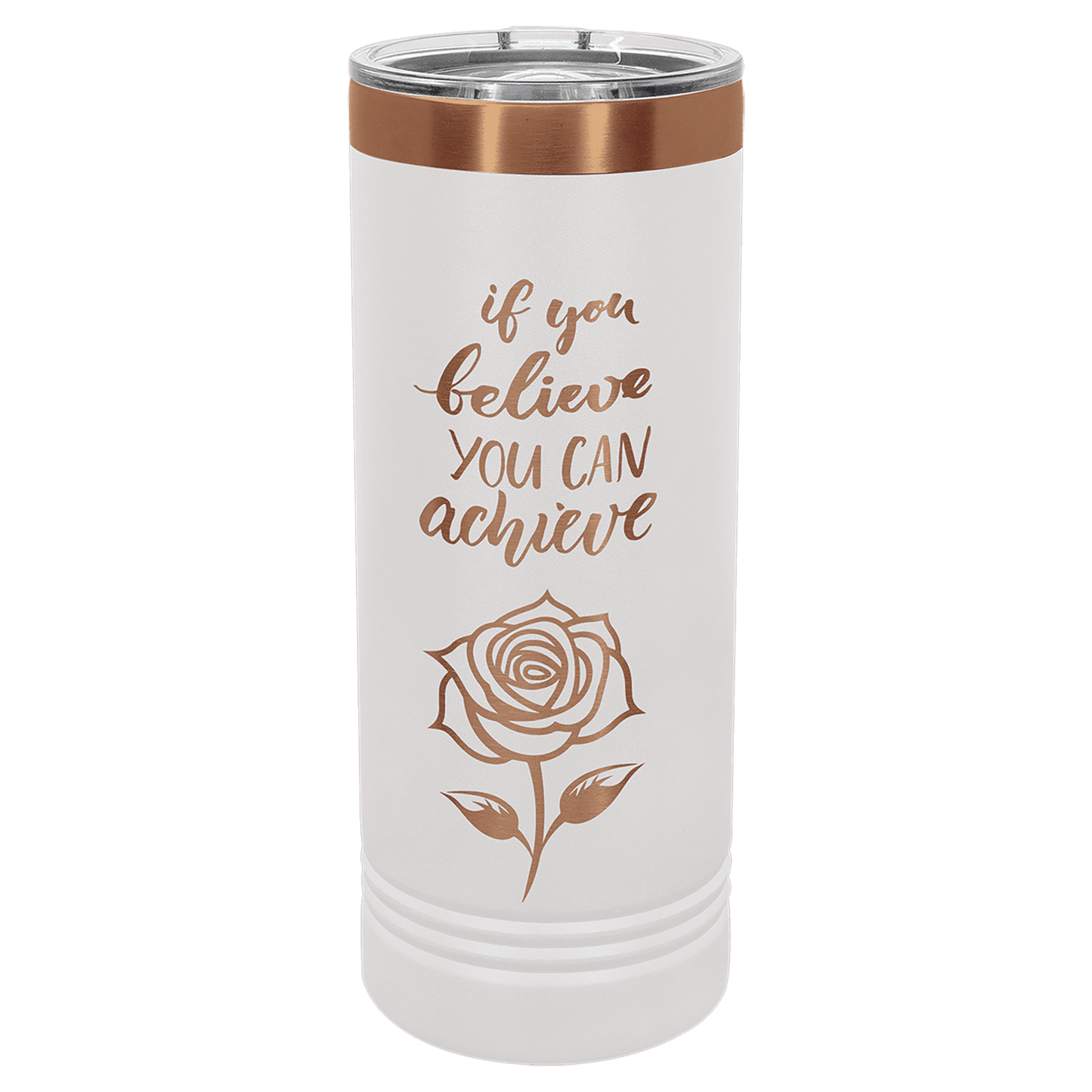 White/Rose Gold Polar Camel 22 oz. Skinny Tumbler