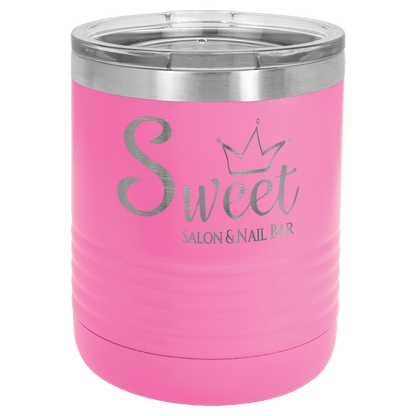 Pink Vacuum Insulated Ringneck Tumbler with Clear Polar Camel 10 oz. Lid