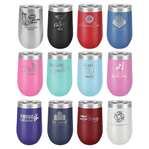 Polar Camel 12oz & 16 oz. Vacuum Insulated Wine Stemless Tumbler w/Lid