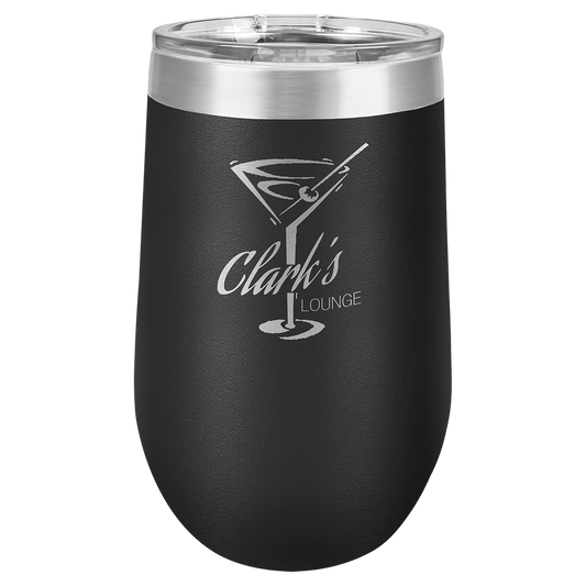 Black Polar Camel 16 oz. Vacuum Insulated Stemless Tumbler with Lid