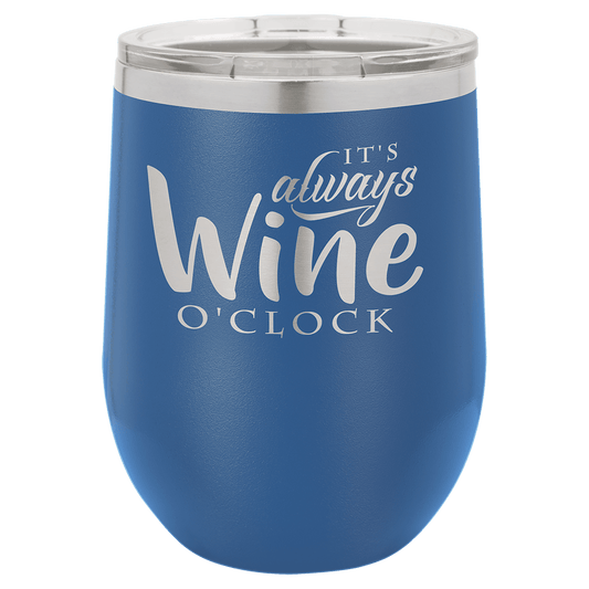Royal Blue Polar Camel 12 oz. Vacuum Insulated Stemless Wine Tumbler with Lid