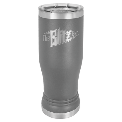 Dark Gray 14 oz. Pilsner with Clear Polar Camel Lid