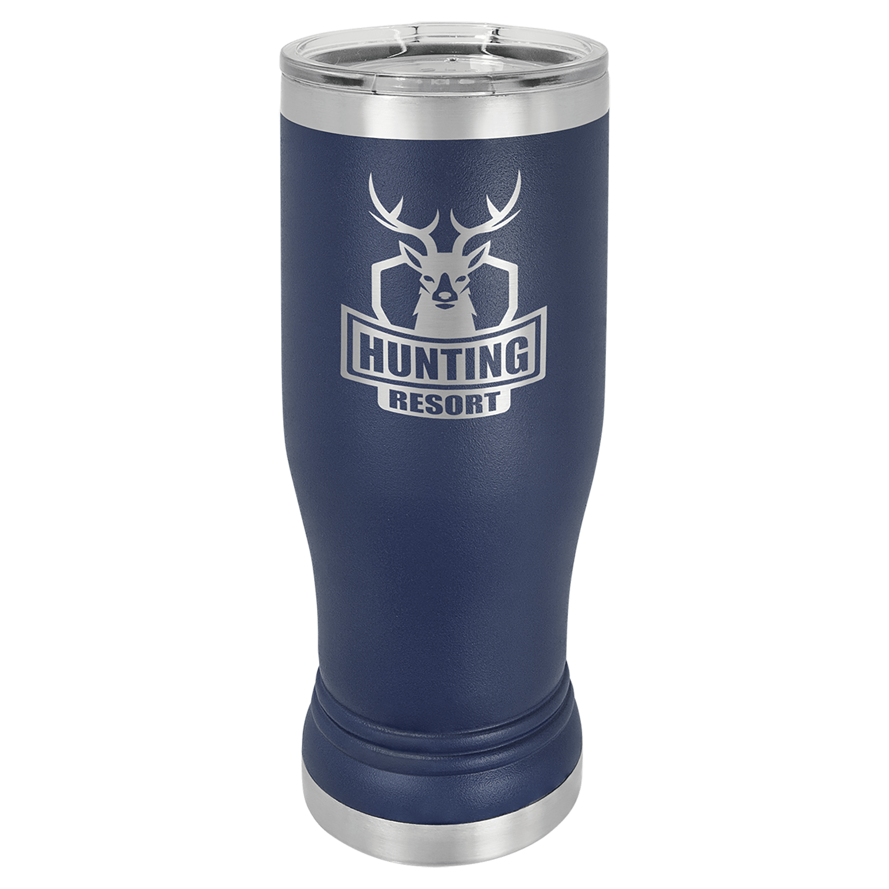 Navy Blue 14 oz. Pilsner with Clear Polar Camel Lid