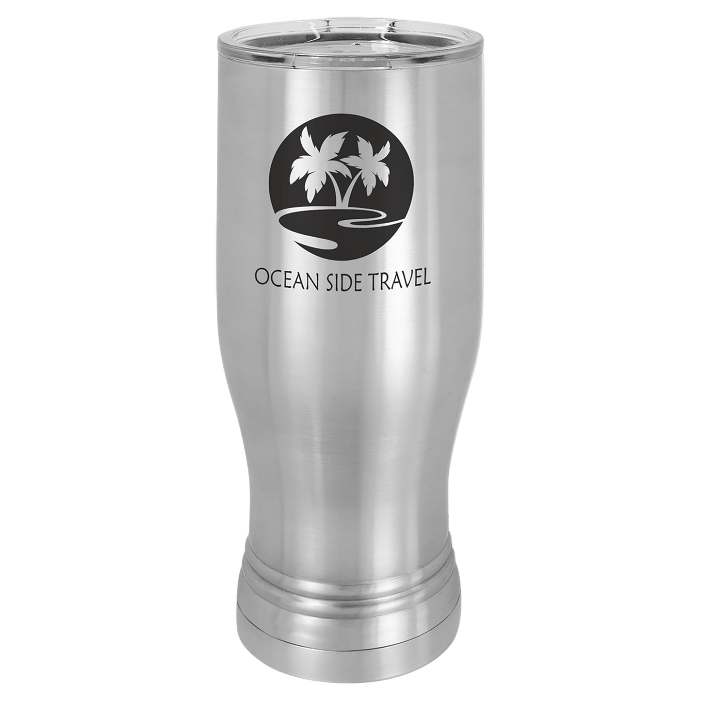 Stainless Steel 20 oz Pilsner with Clear Polar Camel Lid