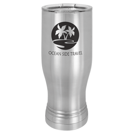 Stainless Steel 20 oz Pilsner with Clear Polar Camel Lid