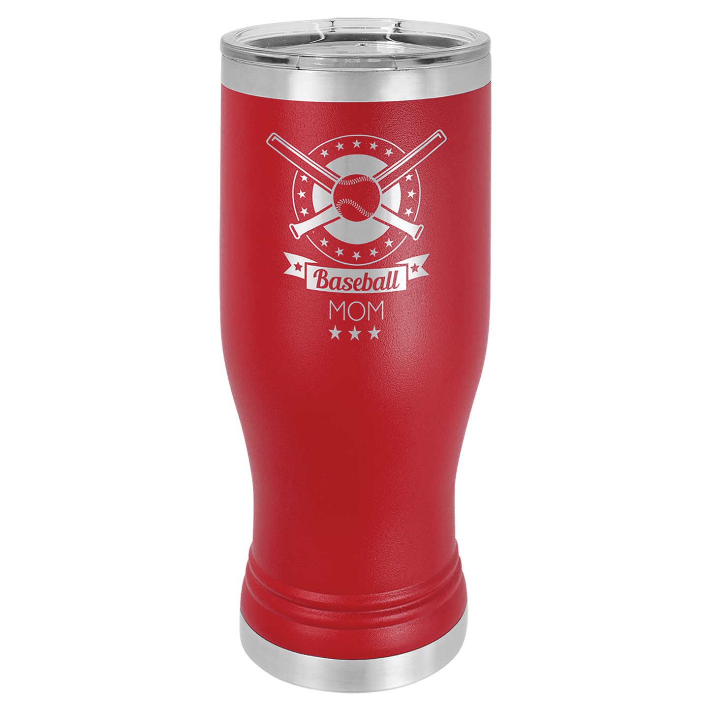 Red 20 oz. Pilsner with Clear Polar Camel Lid