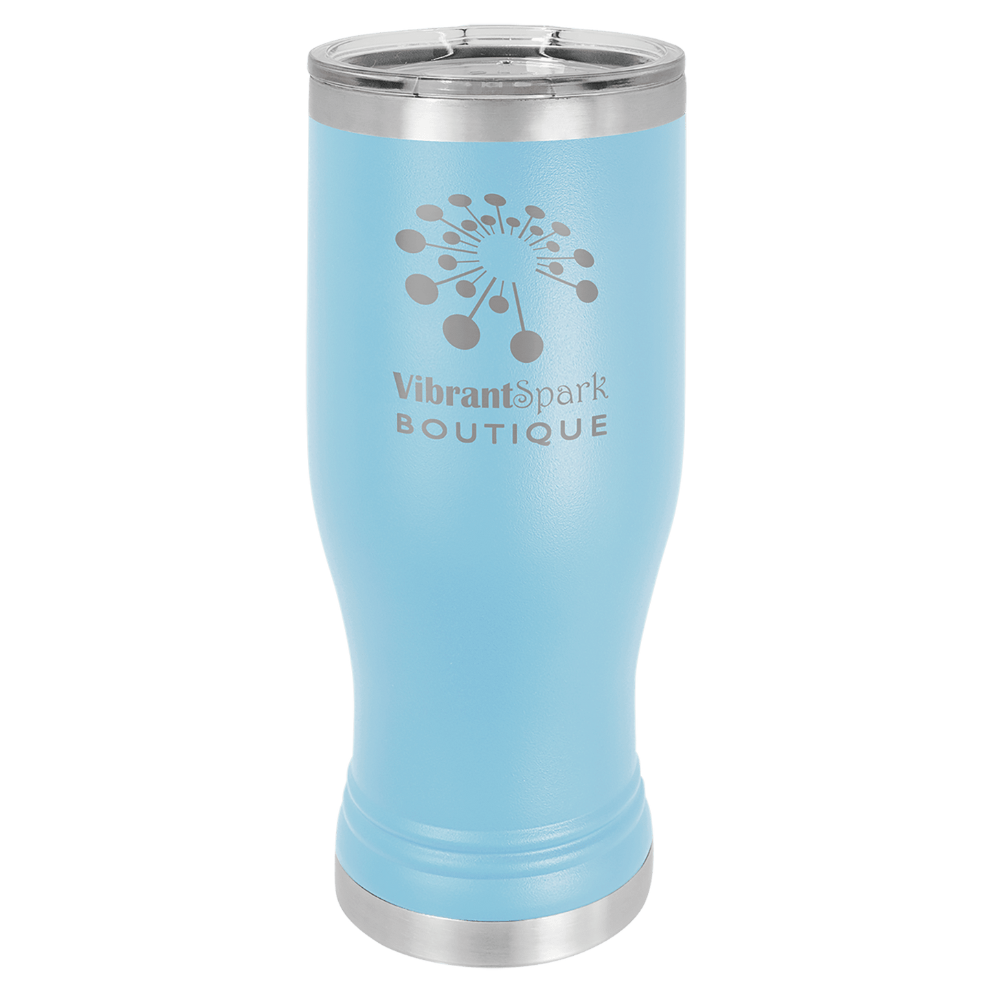 Light Blue 20 oz. Pilsner with Clear Polar Camel Lid