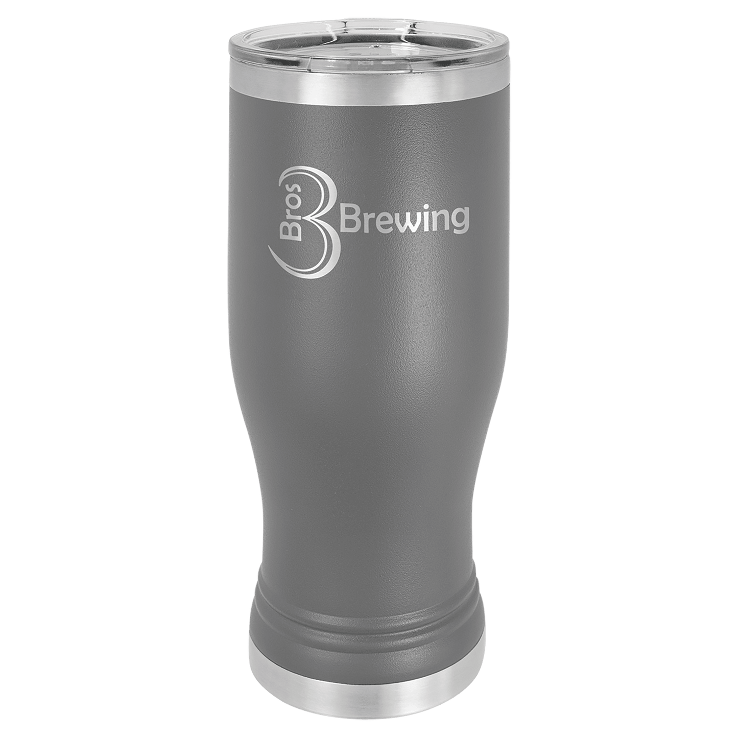 Dark Gray 20 oz. Pilsner with Clear Polar Camel Lid