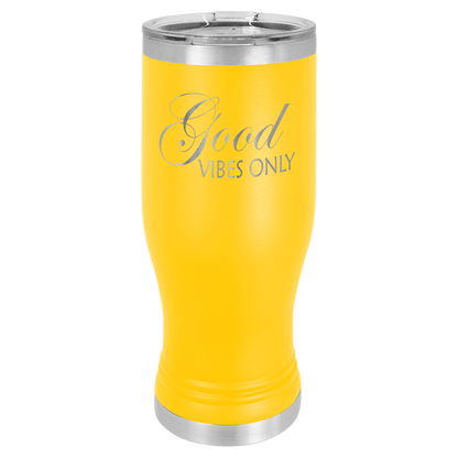 Yellow 20 oz. Pilsner with Clear Polar Camel Lid