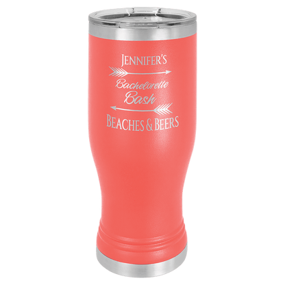 Coral 20 oz. Polar Camel Pilsner with Clear Polar Camel Lid