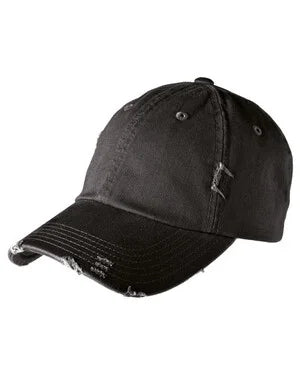Custom Leather Patch Distressed Dad Hat – District DT600