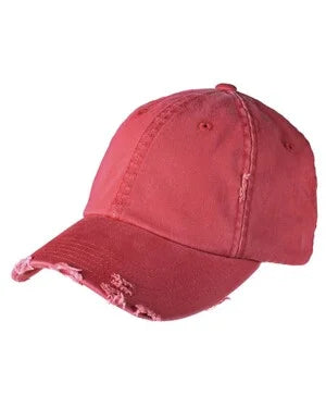 Custom Leather Patch Distressed Dad Hat – District DT600