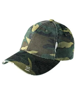 Custom Leather Patch Distressed Dad Hat – District DT600
