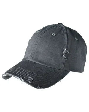 Custom Leather Patch Distressed Dad Hat – District DT600