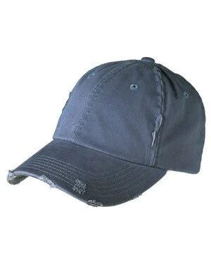 Custom Leather Patch Distressed Dad Hat – District DT600