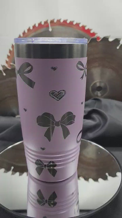 Bow Themed 20oz Tumbler