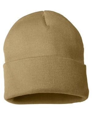 Custom Leather Patch Knit Beanie – Sportsman SP12