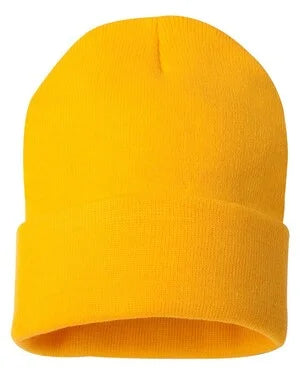 Custom Leather Patch Knit Beanie – Sportsman SP12