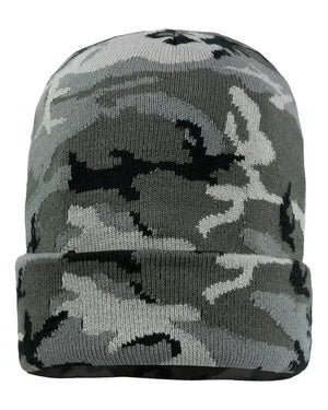 Custom Leather Patch Knit Beanie – Sportsman SP12